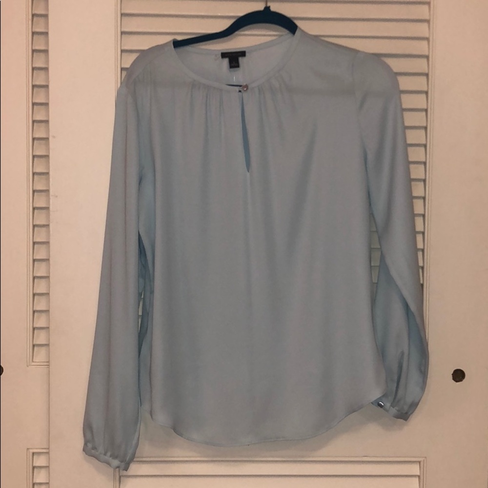 Light blue long sleeve blouse